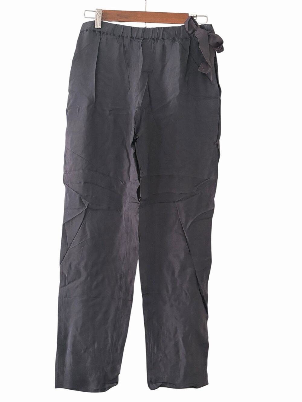 Peserico Italy Rayon Side Tie Tapered Dress Pants •IT 44/ US 8• Pockets Pull On